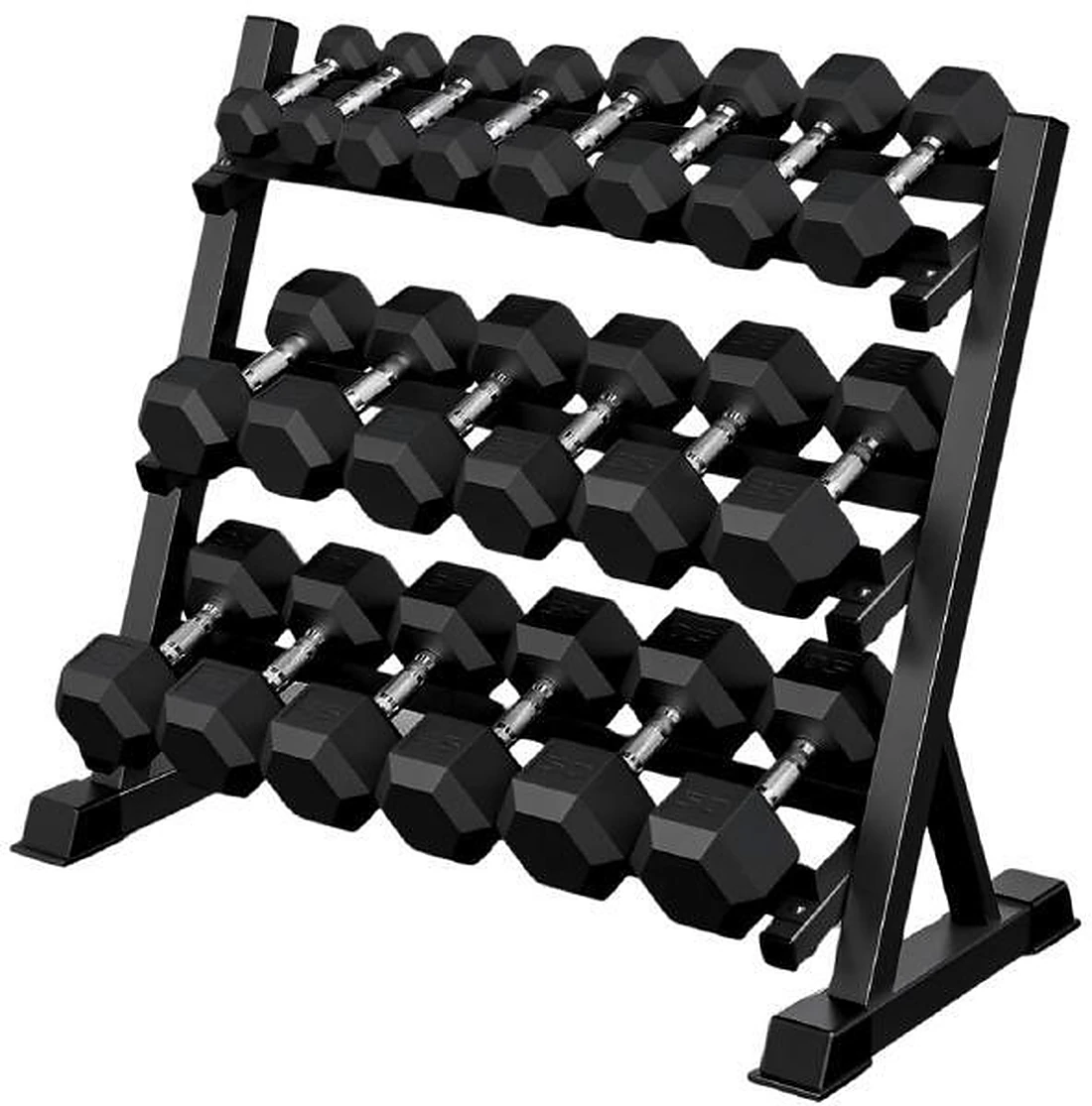 Rack con mancuernas