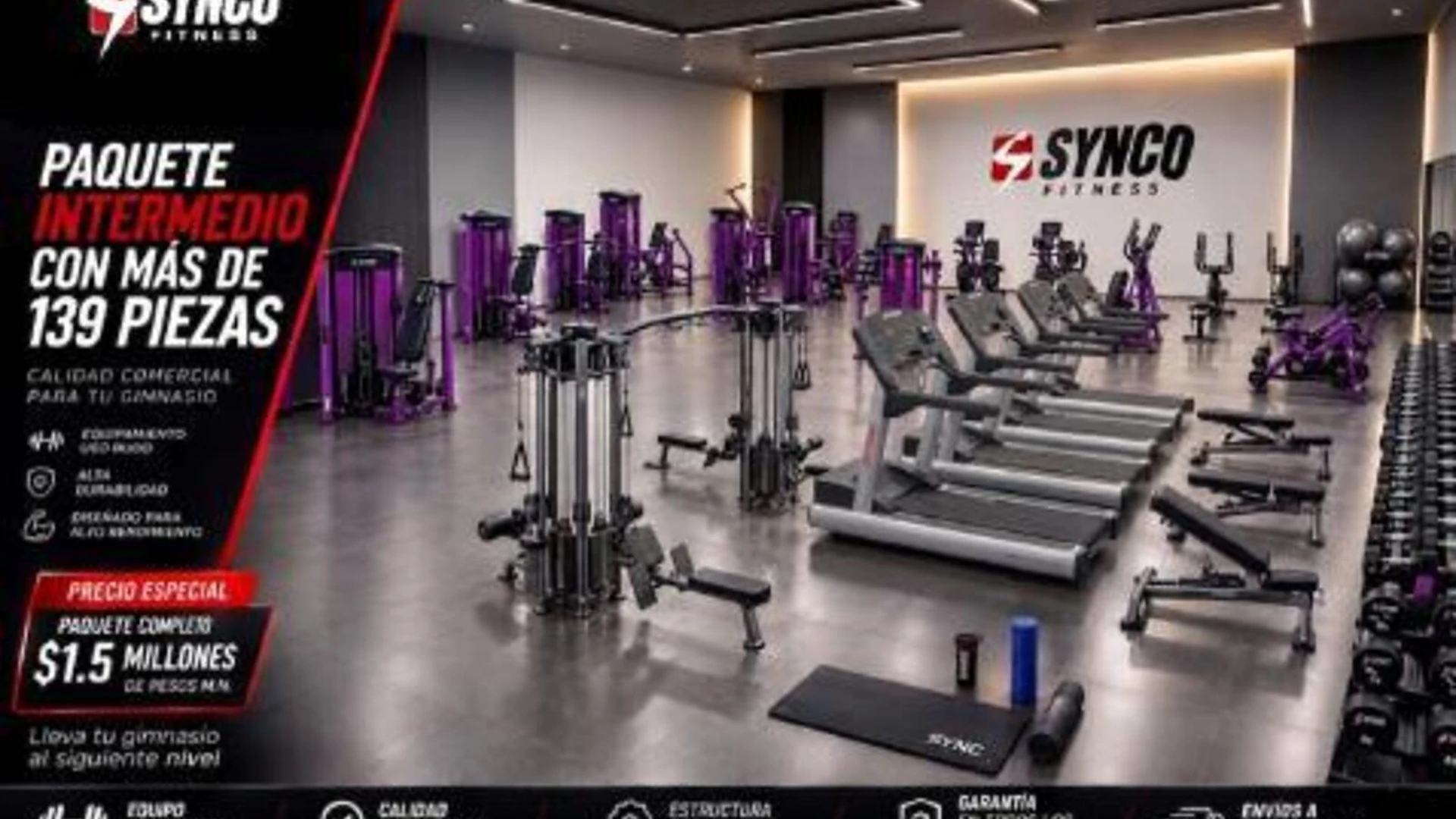 Paquete de equipo profesional SYNCO FITNESS