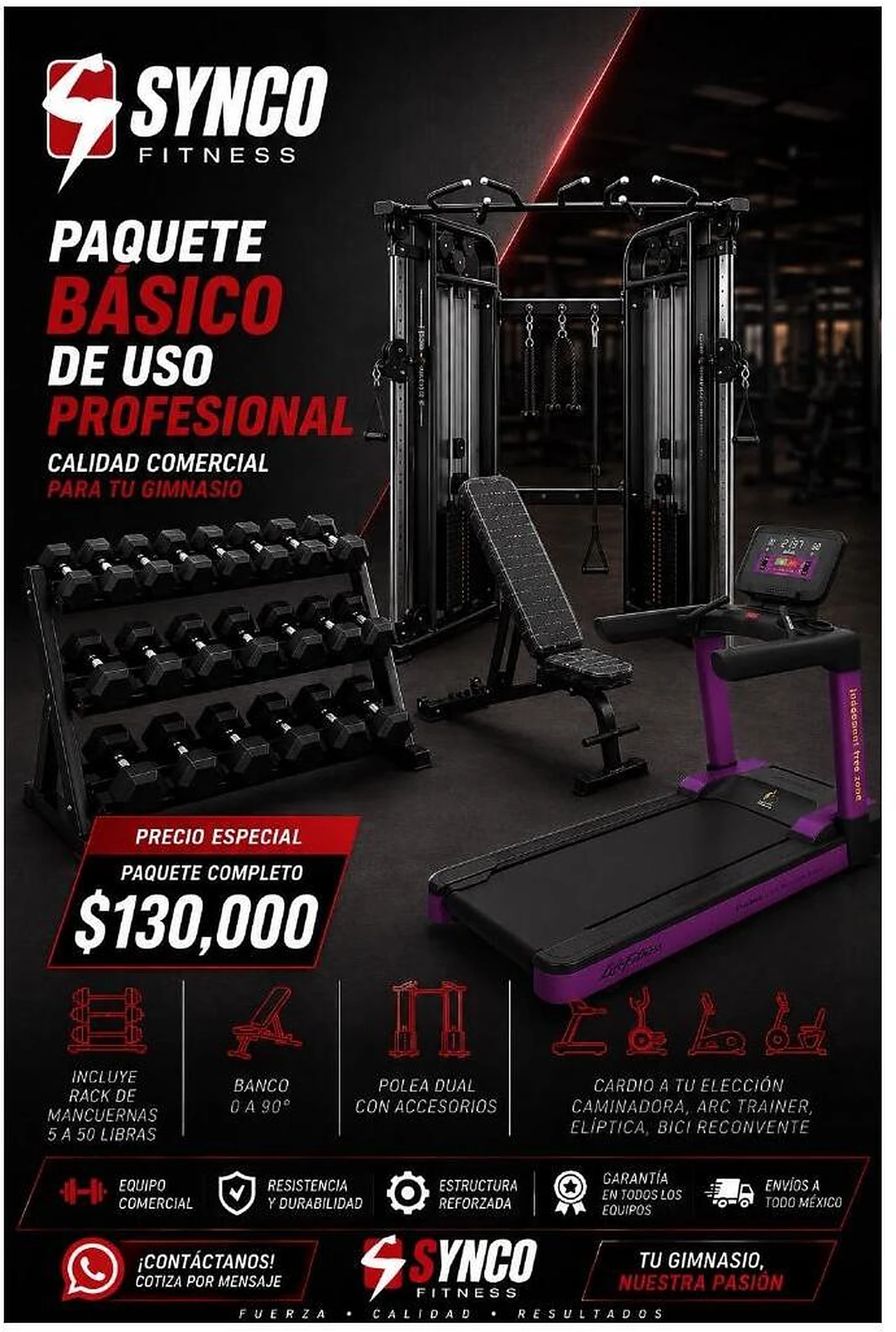 Paquete básico profesional de SYNCO FITNESS